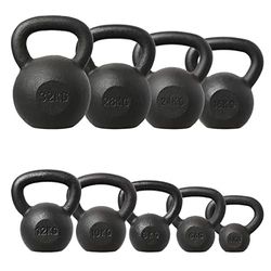 HMS Unisex's 17-64-014 5907695517811 CAST IJzeren Kettlebell, Zwart, One Size