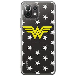 ERT GROUP mobiltelefonfodral för Xiaomi 11 LITE 4G/5G originalt och officiellt licensierat DC mönster Wonder Woman 006, gedeeltelijk transparant