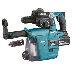 Makita MAKPAC - Martillo combinado con batería para SDS-Plus (18 V, 5,0 Ah, 2 baterías y cargador)