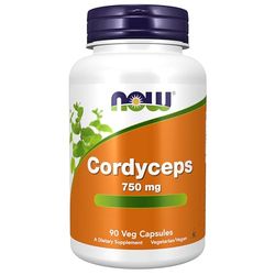Now Foods, Cordyceps, 750mg, 90 Vegan Capsules, Lab-Tested, Gluten Free, Soy Free, Vegetarian, Non-GMO