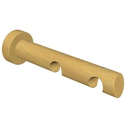 Flair Deco 11022008 – 0030 Suporte para varão de cortina de 20 mm de diâmetro, uma unidade interior de madeira em folha, 2 vias distância até à parede. 9-15 cm