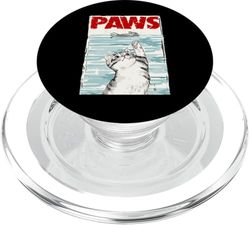 Paws Cat Novelty Graphic Hombres Niños Mujeres Gato Divertido PopSockets PopGrip para MagSafe