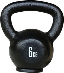 TITAN LIFE Unisex – Vuxen PRO kettlebell 6 kg, svart, en storlek