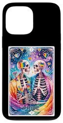 Tarocchi Pride Gat Pride Flag Rainbow Hearts Skelly Couple Custodia per iPhone 13 Pro Max