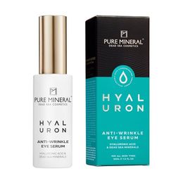 Pure Mineral - Siero Contorno Occhi Anti-Rughe Hyaluron per Tutti i Tipi di Pelle - Riduce Rughe e Occhiaie, Idratazione Intensa - Senza siliconi, solfati, parabeni - 30ml