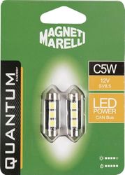 Magneti Marelli 070.00000000009500 C5W - Par de bombillas para coche LED 3SMD 12 V, casquillo SV8,5