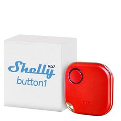 Shelly BLU-knop1 | Bluetooth-bediende actie en scènes rode activeringsknop | domotica | iOS Android-app | geen hub vereist | lange batterijduur | LED-indicatie | zoemer | breed bereik