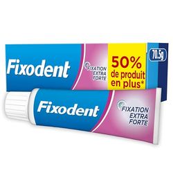 Fixodent Crème Fixative Original, Adhésive Pour Prothèses Dentaires, Fixation Extra Forte, Bouclier Antibactérien, Menthe Douce, 70.5g
