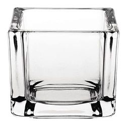 Olympia gm224 portavelas de cristal, cuadrado, claro (Pack de 6)