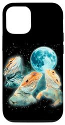 Carcasa para iPhone 14 Pro Tres Dragones Quebrantahuesos Aullan a la Luna Beardies