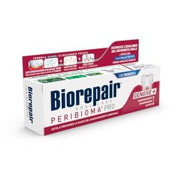 Biorepair, tandkräm Peribioma, Pro Gingive+, 75 ml, för normal oral mikrobita, förhindrar blödning, parodontit och parimplantit, skyddar mot tandköttsplatta