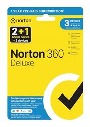 Norton 360 Deluxe 2025 Antivirus software for 3 Devices, 12 Months subscription|Deluxe|3 Device|12 Months|PC|Download