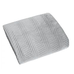 Eurofirany Exclusieve deken, sprei, glamour, quilt, bedsprei, sprei (Sofia zilver, 220 x 240 cm), stof