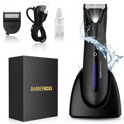 BarberBoss Men’s Body & Groin Grooming Kit: Men's Hair and Ball Trimmer, Complete Men's Grooming Set, Smooth Pubic Hair Clipper, Comprehensive Male Shaving Kit, Discreet Men’s Private Area Shaver
