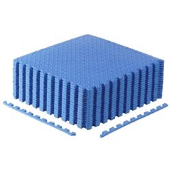 CAP Barbell Confezione da 3 tappetini puzzle per esercizi, 61 x 61 x 1,2 cm, motivo a rombi, blu