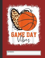 Bleached Basketball Game Day Vibes Basketball Mom Game Day Notebook