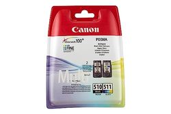 Canon PG-510 CL-511 Pack de 2 Cartouches Noire et Couleur (Multipack plastique Sécurisé)