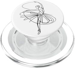Bailarina de ballet bailando bailarina minimalista dance PopSockets PopGrip para MagSafe
