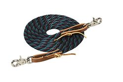 Weaver couro poli Roper rédeas, Midnight Sky/Wildflower/Spruce Ridge