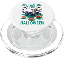 Esqueleto espeluznante de verano esperando Halloween PopSockets PopGrip para MagSafe