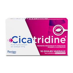 Cicatridine – Ovules vaginaux - favorise la Cicatrisation de la zone intime vulvo vaginale – sécheresse intime - Acide Hyaluronique Sel Sodique 5mg - Dispositif médical - 10 ovules