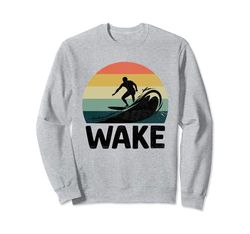 Retro Wake Lake Surf Wakeboarder Wakeboard Wakeboard Wakeboard Felpa