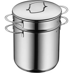 WMF Mini panela de massa de 18 cm com tampa metálica e inserção 3L, aço inoxidável polido Cromargan, empilhável, adequado para todos os tipos de cozinhas
