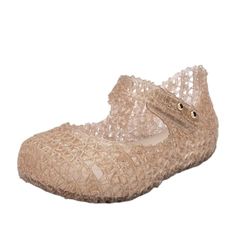 melissa Mini-bel, BB-papier, platte sandalen voor meisjes, beige, 21 EU, Beige, 21 EU