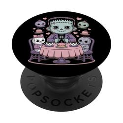Fiesta de té monstruo pastel Halloween PopSockets PopGrip Adhesivo