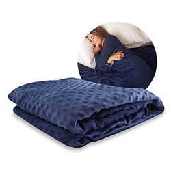 Dormiwise Housse de Couverture lestée Universelle avec 8 classeurs – Bambou et Pois Minky – Housse de Couette – Housse de Couette – 200 x 200 cm