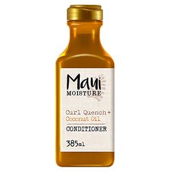 Maui Moisture Balsamo Curl Quench + Coconut Oil, Balsamo capelli ricci anti-crespo, Districante capelli vegano con Olio di Cocco per capelli, Balsamo senza solfati, siliconi o parabeni, 385 ml
