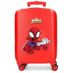 Joumma Marvel Go Spidey kabinväska röd 33 x 50 x 20 cm hård ABS sida kombinationslås 28,4 L 2 kg 4 dubbla hjul bagage hand, Röd röd, Kabinväska