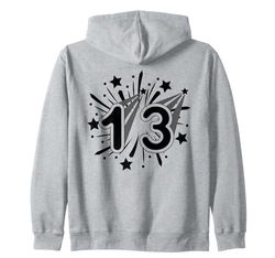 Fiesta de cumpleaños número trece años vintage de 13 años Sudadera con Capucha