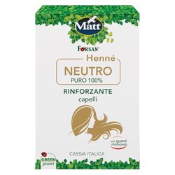 Matt, Henna Neutral, Italienskt Cassia-baserat hårförstärkare, 100% naturligt, fritt från färgpigment, perfekt för splittrat och blekt hår, återupplivar naturlig färg, 2 enkeldosfickor på 50 g