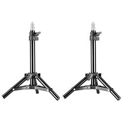 NEEWER Mini set di due supporti aluminum fotografia della luce con altezza max 80 cm per Relfectors, Softbox, luci, ombrelli, sfondi