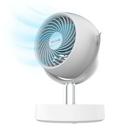 Cecotec - Ventilateur de Bureau EnergySilence 800 Cyclone Desk Portable - 10 W, Diamètre 25 cm, Batterie de 4000 mAh, 5 Vitesses, Oscillation à 60º et Inclinaison Réglable Jusqu’à 90º