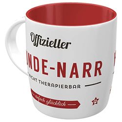 Nostalgic-Art Tasse à café rétro, Hunde-Narr – Idée de Cadeau pour propriétaires de Chiens, en céramique, Design Vintage avec Une Citation, 330 ML