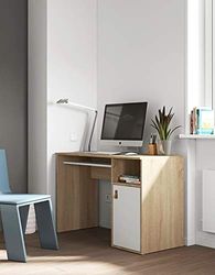 TEMAHOME Bureau Oxford Cartón, Blanco/Beige (Roble), 115 x 50 x 75.5 cm