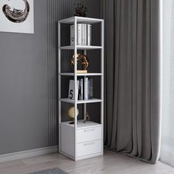 Hanah Home Bookshelf, Bianco, Taglia Unica
