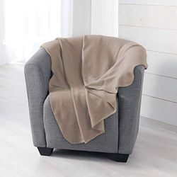 Douceur d'Intérieur Milou Polyester Blanket 125 x 150 cm Taupe