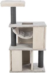 TRIXIE Tiragraffi Juliano 44457 grigio – Tiragraffi multilivello con colonna in sisal, amaca, opzioni per graffiare e giocare, comodo e robusto