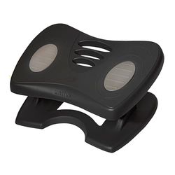Unilux Poggiapiedi ergonomico regolabile, sotto la scrivania, poggiapiedi antiscivolo, nero