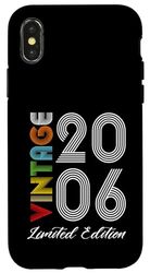 Limited Edition 2006 Birthday 2006 Born 2006 Vintage Case for iPhone X/XS