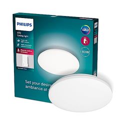 Philips LED Izso C620 40W Led Ceiling Lighting Fixture Cool to Warm White Light [40W - White] for Indoor Home Lighting, Living Room, Study, Office