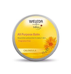 Weleda Baby All Purpose Balm, Baby Balm, Calendula Balm, Recommended by Midwives, Fragrance Free, Dermatologically Tested, Gentle Protection, 100% Certified Natural, 25g