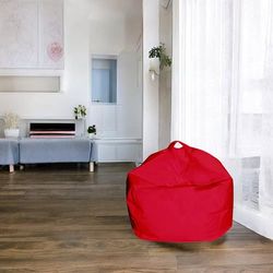 Dmora Pouf élégant, couleur rouge, Mesure 65 x 50 x 65 cm
