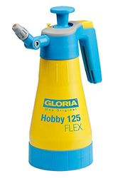 GLORIA Hobby 125 Flex, Pulvérisateur à Pression de 1,25 L | pulvérisation à 360° | pulvérisateur de Jardin AV. Tuyau lesté Flexible | pour Le Soin et la Protection de Plantes de Jardin | Jaune/Bleu