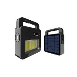 Altavoz Bluetooth Solar y Lámpara 3.7V 6AH, 3W 400LM IP44 - Ideal para exteriores y camping, ofrece iluminación y música portátil.