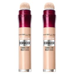 Maybelline New York, confezione duo per trucco: x2 gomme correttore occhi, borse e imperfezioni, con bacche di goji e haloxyl, tono 01 Light