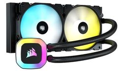CORSAIR Raffreddatore CPU a liquido H100 RGB - AIO da 240 mm - ventola SP120 RGB Elite - Adatto a Intel LGA 1200/115X/2066, AMD AM4 - adattatore scheda madre ARGB incluso - nero